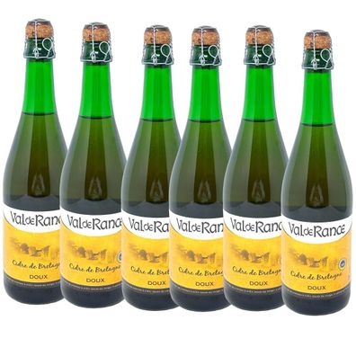 Val de Rance Cidre de Bretagne Doux 6 x 0,75L – Milder Apfelwein aus Frankreich