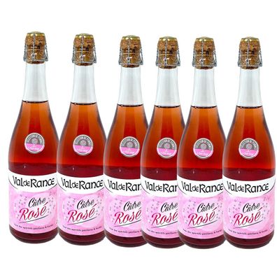 Val de Rance Cidre de Bretagne Rosé 6 x 0,75L – Französischer Apfelwein Rosé-Qualität