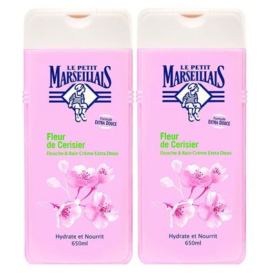 Le Petit Marseillais Duschgel & Badezusatz Kirschblüten – 2x 650 ml