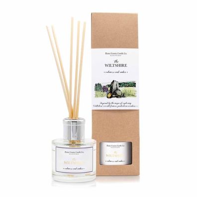 Home County Candle Raumduft-Diffusor "THE Wiltshire" Eichenmoos und Amber 100ml