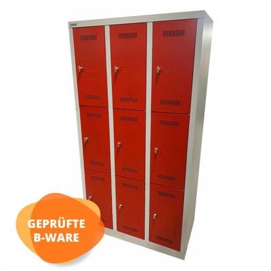 Bisley MonoBloc™ Schließfachschrank 3 Abteile - 9 Fächer • Spind Tiefe 500 mm