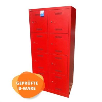 Bisley MonoBloc™ Schließfachschrank 2 Abteile - 8 Fächer • Spind Tiefe 500 mm