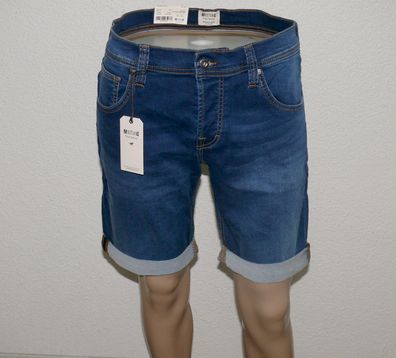 Mustang Chicago Shorts 136 Indigoknit Regular Fit Stretch Jeans Short W32 Blau