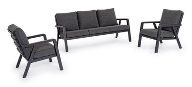 Lounge 3er Set Truman Aluminium Anthrazit