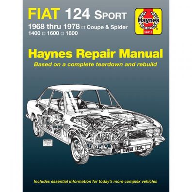 Fiat 124 Sport Coupe / Sport Spider 1968-1978 UK USA Reparaturanleitung Haynes