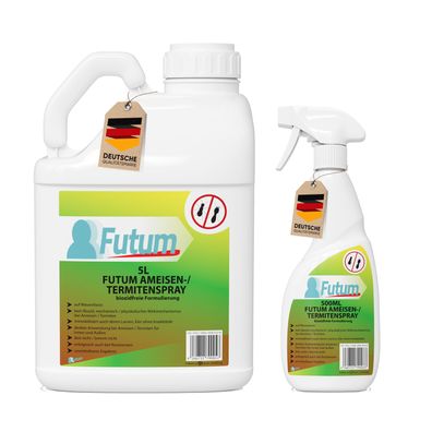 FUTUM 5L + 500ml Ameisenspray / Termitenspray Ameisen bekämpfen abwehren Insektenspra