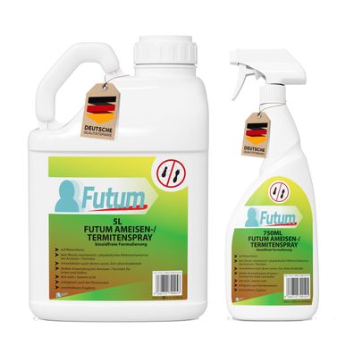 FUTUM 5L + 750ml Ameisenspray / Termitenspray Ameisen bekämpfen abwehren