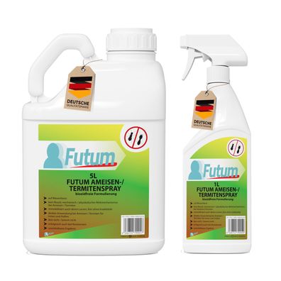 FUTUM 5L + 1000ml Ameisenspray / Termitenspray Ameisen bekämpfen abwehren Insektenspr