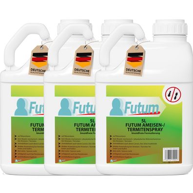 FUTUM 3x5L Ameisenspray / Termitenspray Ameisen bekämpfen abwehren Insektenspray