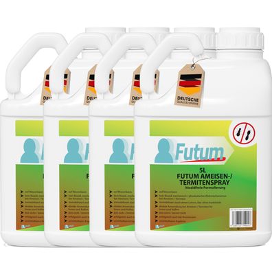 FUTUM 4x5L Ameisenspray / Termitenspray Ameisen bekämpfen abwehren