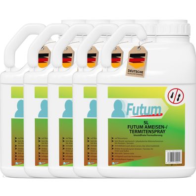 FUTUM 5x5L Ameisenspray / Termitenspray Ameisen bekämpfen abwehren Insektenspray