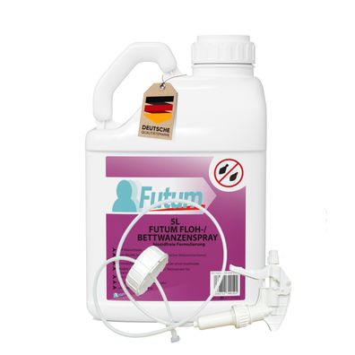 FUTUM 5L Bettwanzenspray / Flohspray Wanzen bekämpfen Flöhe abwehren Insektenspray Ti