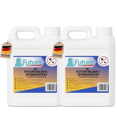 FUTUM 2x2L Milbenspray / Spinnenspray Milbenmittel Ant-Spinnen-Mittel Spinnen Abwehr