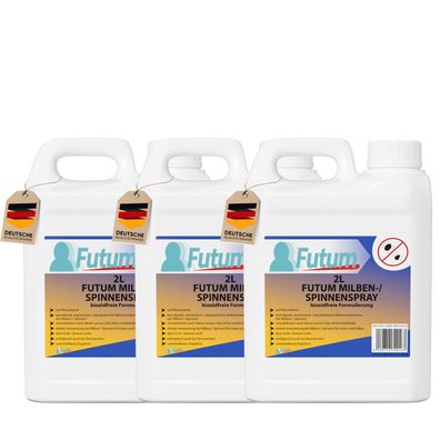 FUTUM 3x2L Milbenspray / Spinnenspray Milbenmittel Ant-Spinnen-Mittel Spinnen Abwehr