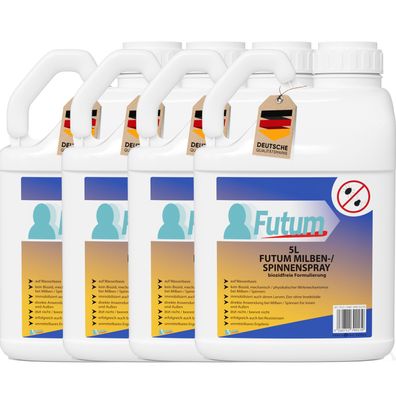 FUTUM 4x5L Milbenspray / Spinnenspray Milbenmittel Ant-Spinnen-Mittel Spinnen Abwehr