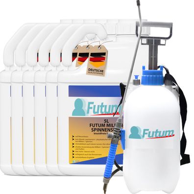 FUTUM 6x5L Milbenspray / Spinnenspray Milbenmittel Ant-Spinnen-Mittel Spinnen Abwehr