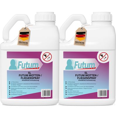 FUTUM 2x5L Mottenspray / Fliegenspray Motten bekämpfen Fliegen Abwehr