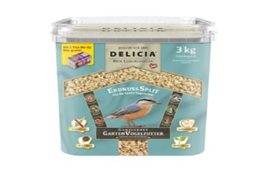 Delicia Erdnusssplitt Vogelfutter Gartenvögel Ganzjahresfutter 3 kg