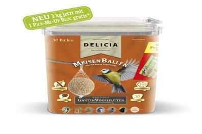 Delicia Meisenballen Vogelfutter Gartenvögel Meisenknödel Winterfutter 30 Stück