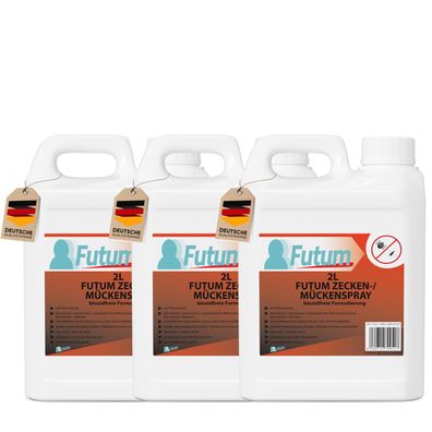 FUTUM 3x2L Zeckenspray / Mückenspray zecken Abweh Mücken bekämpfen