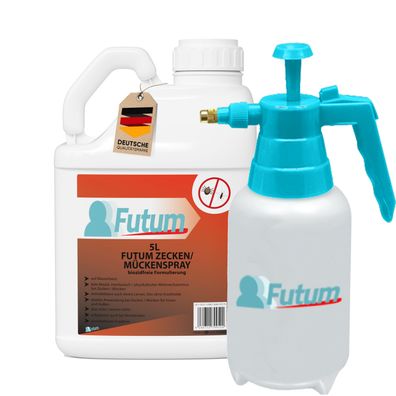 FUTUM 5L Zeckenspray / Mückenspray zecken Abweh Mücken bekämpfen + Trigger