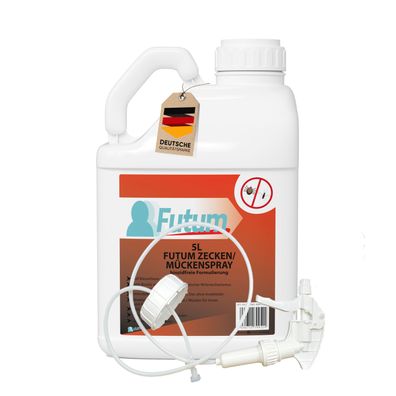 FUTUM 5L Zeckenspray / Mückenspray zecken Abweh Mücken bekämpfen + 5L Sprüher