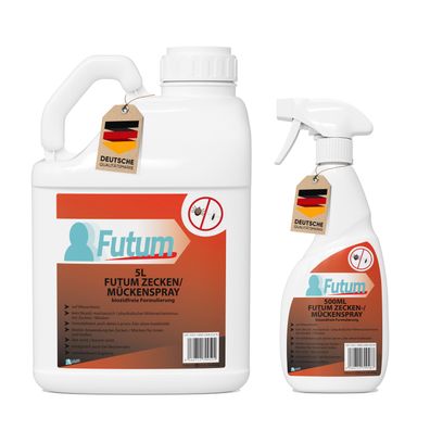 FUTUM 5L + 500ml Zeckenspray / Mückenspray zecken Abweh Mücken bekämpfen