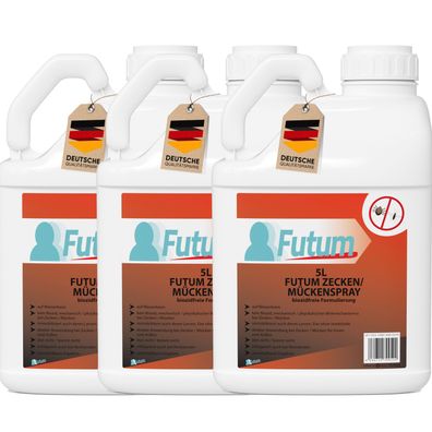 FUTUM 3x5L Zeckenspray / Mückenspray zecken Abweh Mücken bekämpfen