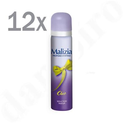 Malizia DONNA Body Spray deodorant CHIC 12x 75ml