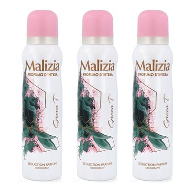 Malizia DONNA Deodorant Green T / GRÜNER TEE 3x 150ml