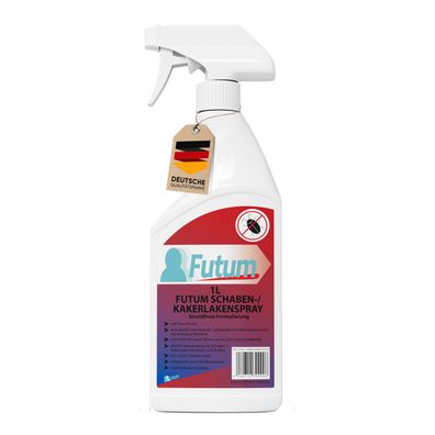 FUTUM 1L Schabenspray / Kakerlakenspray gegen Schaben Kakerlakenmittel Abwehr