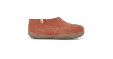 egos copenhagen Filz shoe classic rubber sole aus Schafwolle Clay