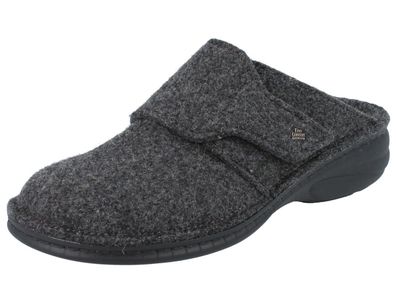 FINN Comfort Goms Damen Clogs Hausschuhe grau anthrazit Wollfilz