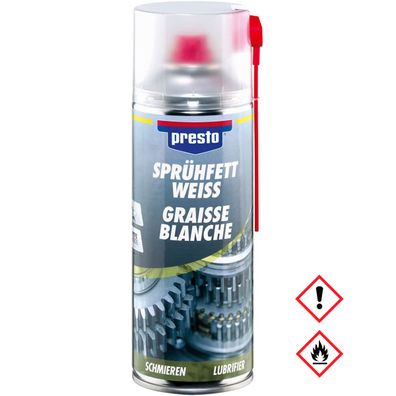 Presto Spruehfett weiß Schmiermittel Hervorragende Haftung 400ml