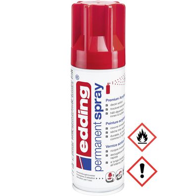 Edding Permanent Spray Premium Acryllack verkehrsrot glänzend 200ml