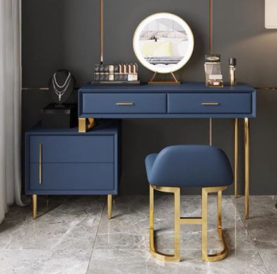 Schminktisch Spiegel Hocker Komplett Set Kommode Schlafzimmer Neu 2Tlg. Konsole
