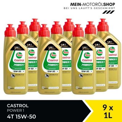 Castrol Power 1 4T 15W-50 9x1 Liter