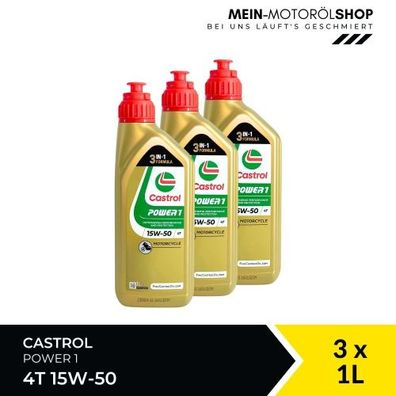 Castrol Power 1 4T 15W-50 3x1 Liter