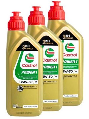 Castrol Power 1 4T 15W-50 3x1 Liter