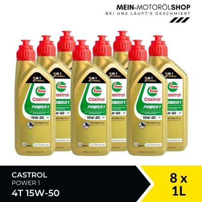 Castrol Power 1 4T 15W-50 8x1 Liter