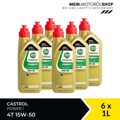 Castrol Power 1 4T 15W-50 6x1 Liter