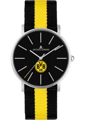 Jacques Lemans Armbanduhr > Edelstahl silbern analog Textilband BVB-03