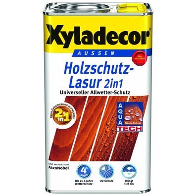 Xyladecor Holzschutzlasur 2in1 für Aussen Farbe 208 Palisander 750ml