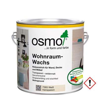 Osmo Wohnraum Wachs deckend weiß Transparent Geruchsneutral 750ml