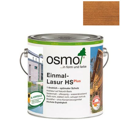 Osmo Einmal Lasur HSPlus Teak seidenmatt für Holzoberflächen 750ml