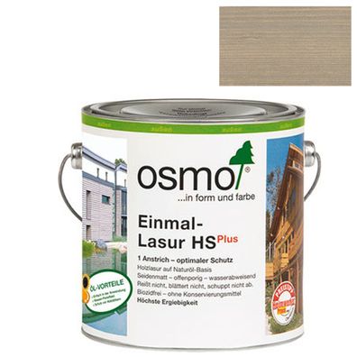 Osmo Einmal Lasur HSPlus Silberpappel seidenmatt Holzmöbel 750ml