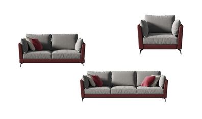 Sofagarnitur 3 + 2 + 1 Sitzer Stoff Textil Wohnlandschaft Sofas Couchen Polster Neu