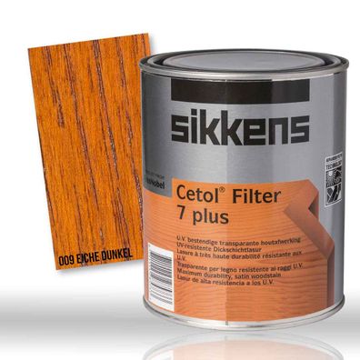 Sikkens Cetol Filter 7 Plus dunkle Eiche Streichlasur Dickschicht 1000ml