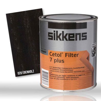 Sikkens Cetol Filter 7 Plus ebenholz glänzende Dickschichtlasur 1000ml