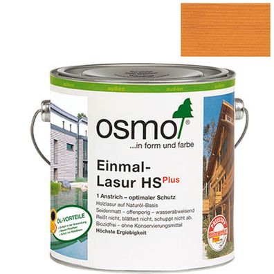 Osmo Einmal Lasur HSPlus Rotzeder seidenmatt für Holzmöbel 750ml